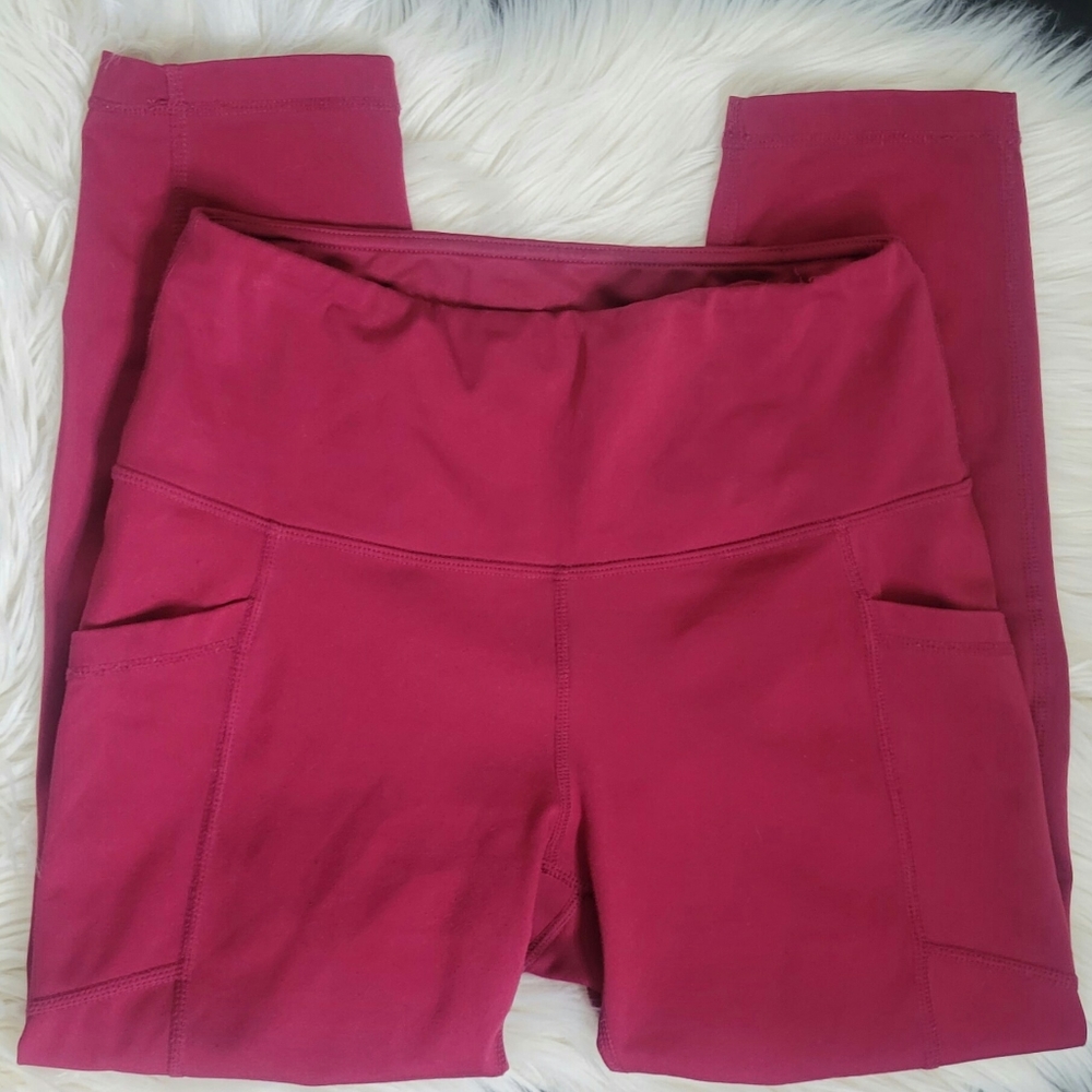 Yogalicious High Rise Cropped Ankle Leggings size small